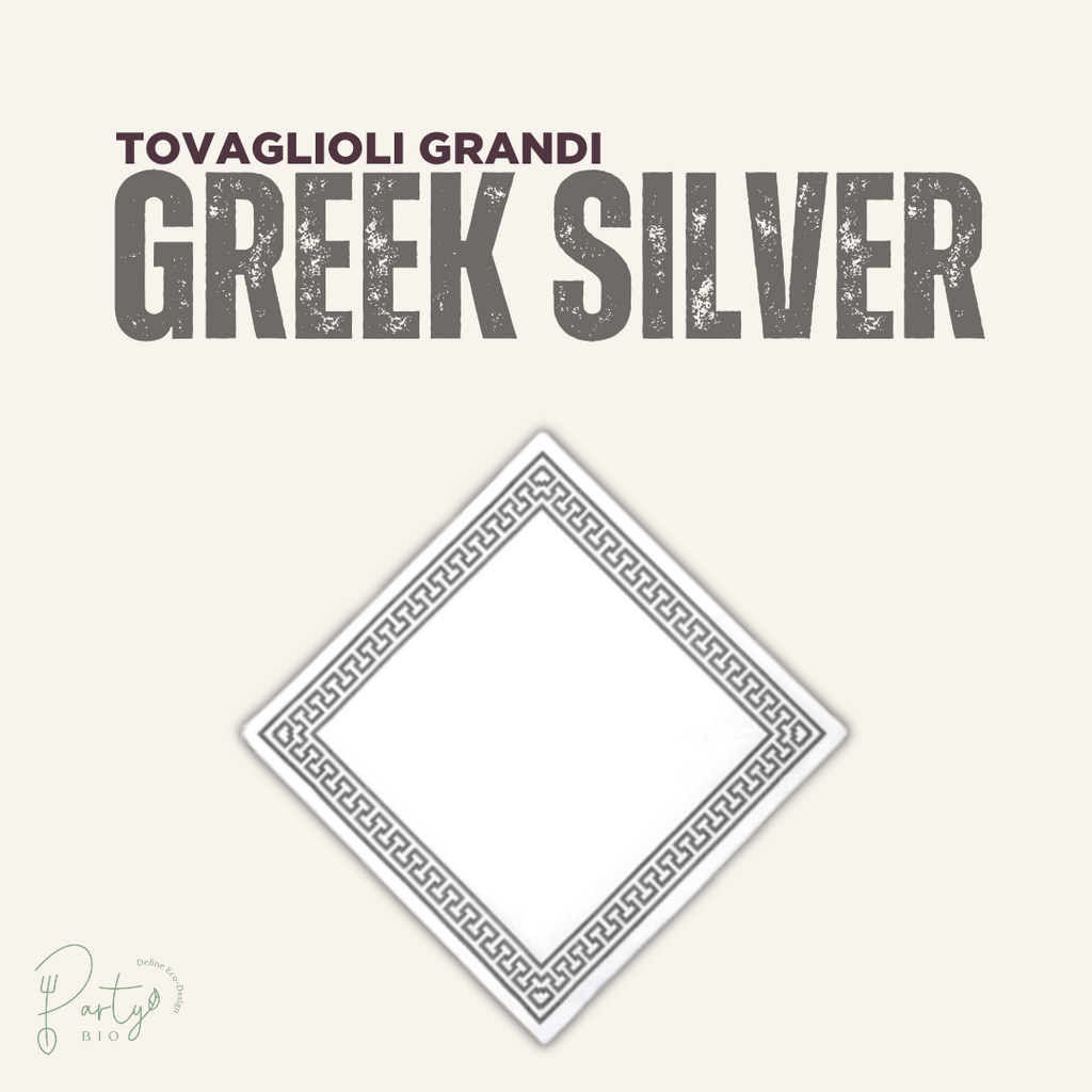 Tovaglioli Grandi Greek Silver • 20pz