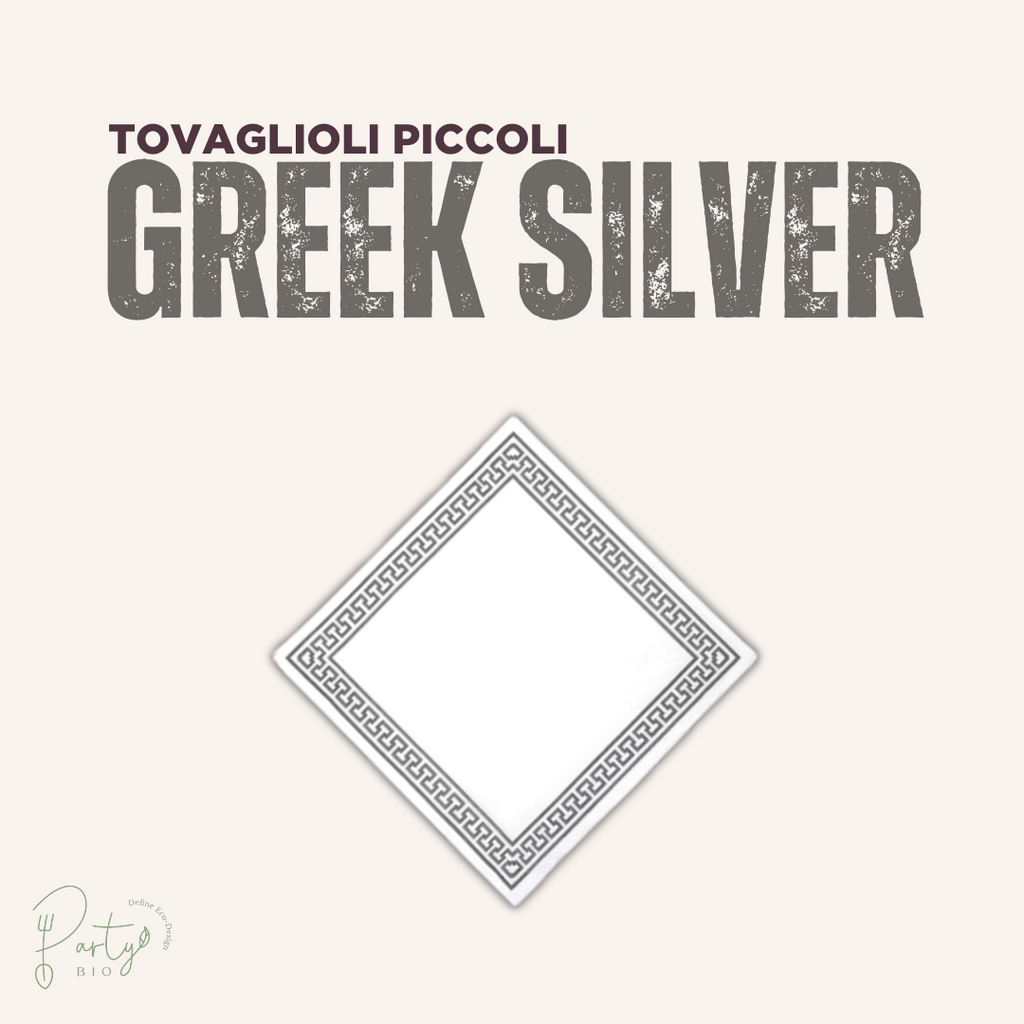 Tovaglioli Piccoli Greek Silver • 20pz