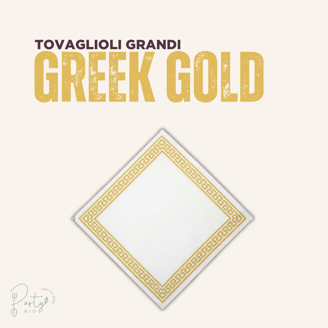 Tovaglioli Grandi Greek Gold  • 20pz