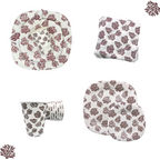 PartyBIO Corallo, Set di Stoviglie Monouso biodegradabili per Feste con Piatti Carta, Bicchieri Carta, Tovaglioli.