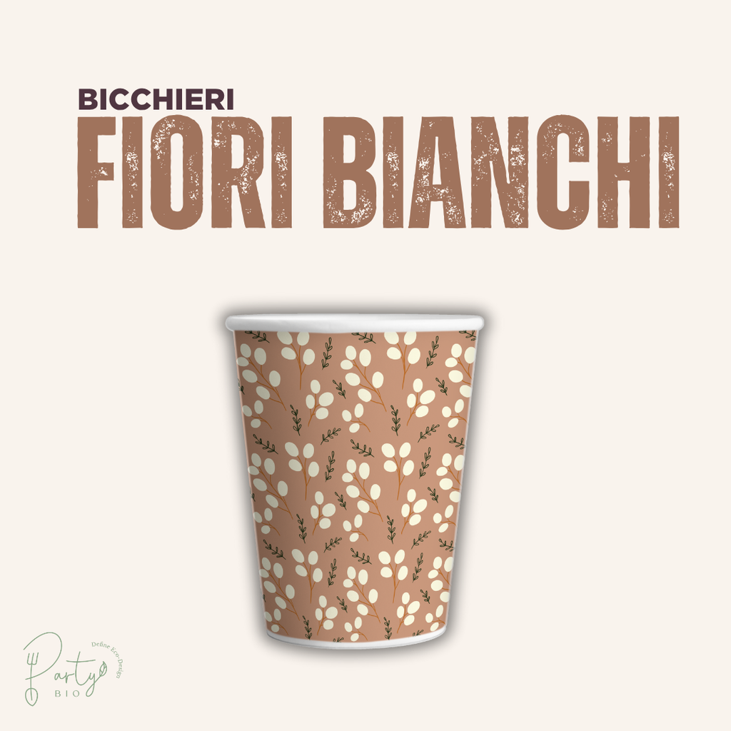 Bicchieri Fiori Bianchi • 250ml • 20pz