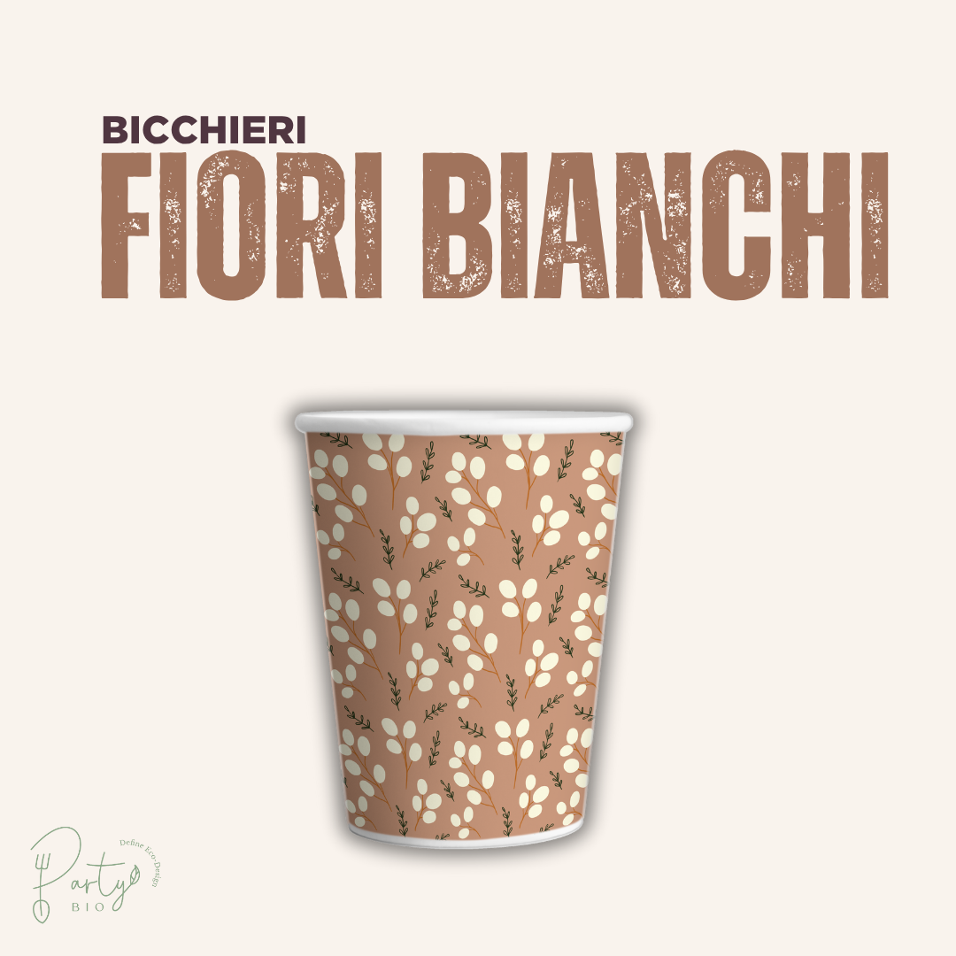 Bicchieri Fiori Bianchi • 250ml • 20pz