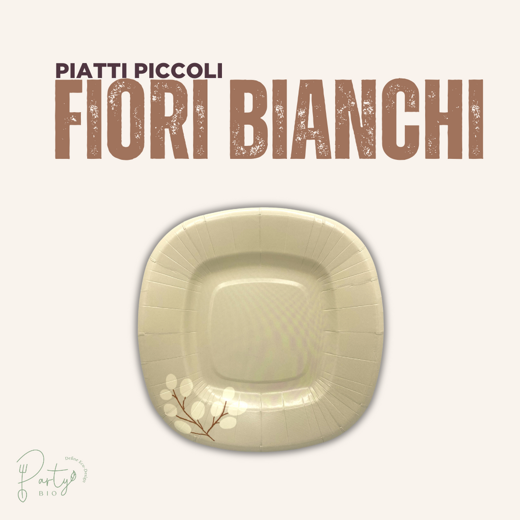 Piatti Fiori Bianchi • Piatti Piccoli • 20pz