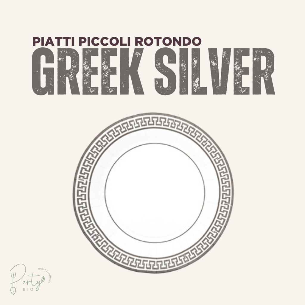 Piatti Piccoli Greek Silver Rotondo • 8pz