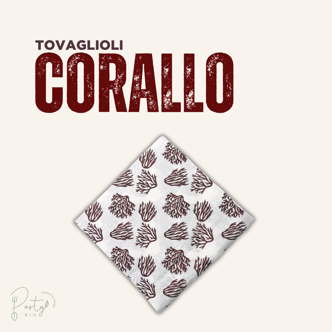 Tovaglioli Corallo • Grandi  • 50pz