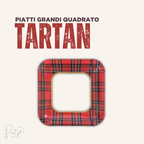 Piatti Grandi Tartan Quadrato • 8pz