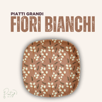 Piatti Fiori Bianchi • Piatti Grandi • 20pz