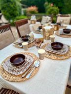 PartyBIO Tribal Chic, Set di Stoviglie Monouso biodegradabili per Feste con Piatti Carta, Bicchieri Carta, Tovaglioli.