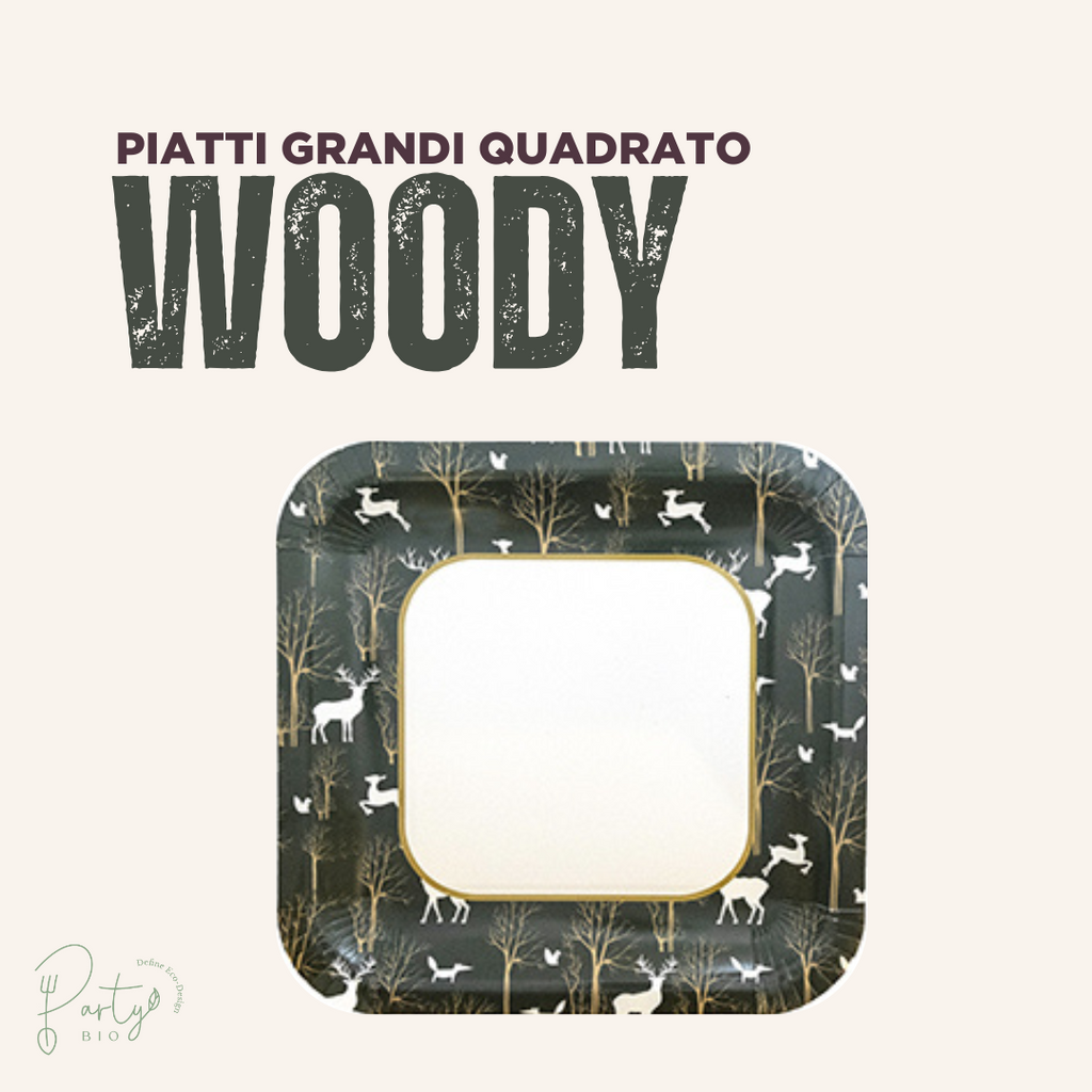 Piatti Grandi Woody Quadrato • 8pz