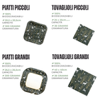 PartyBIO Woody , Set di Stoviglie Monouso biodegradabili per Feste con Piatti Carta, Bicchieri Carta, Tovaglioli.