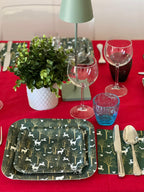PartyBIO Woody , Set di Stoviglie Monouso biodegradabili per Feste con Piatti Carta, Bicchieri Carta, Tovaglioli.