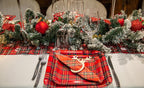 PartyBIO Tartan , Set di Stoviglie Monouso biodegradabili per Feste con Piatti Carta, Bicchieri Carta, Tovaglioli.