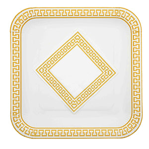 Piatti Grandi Greek Gold Quadrato • 8pz